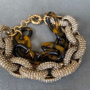 J. Crew Pave Chain Bracelet - Statement piece